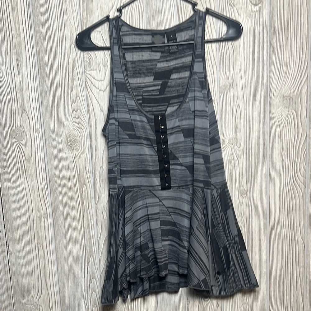 Harley-Davidson Gray Stripe Tank Top Size Large